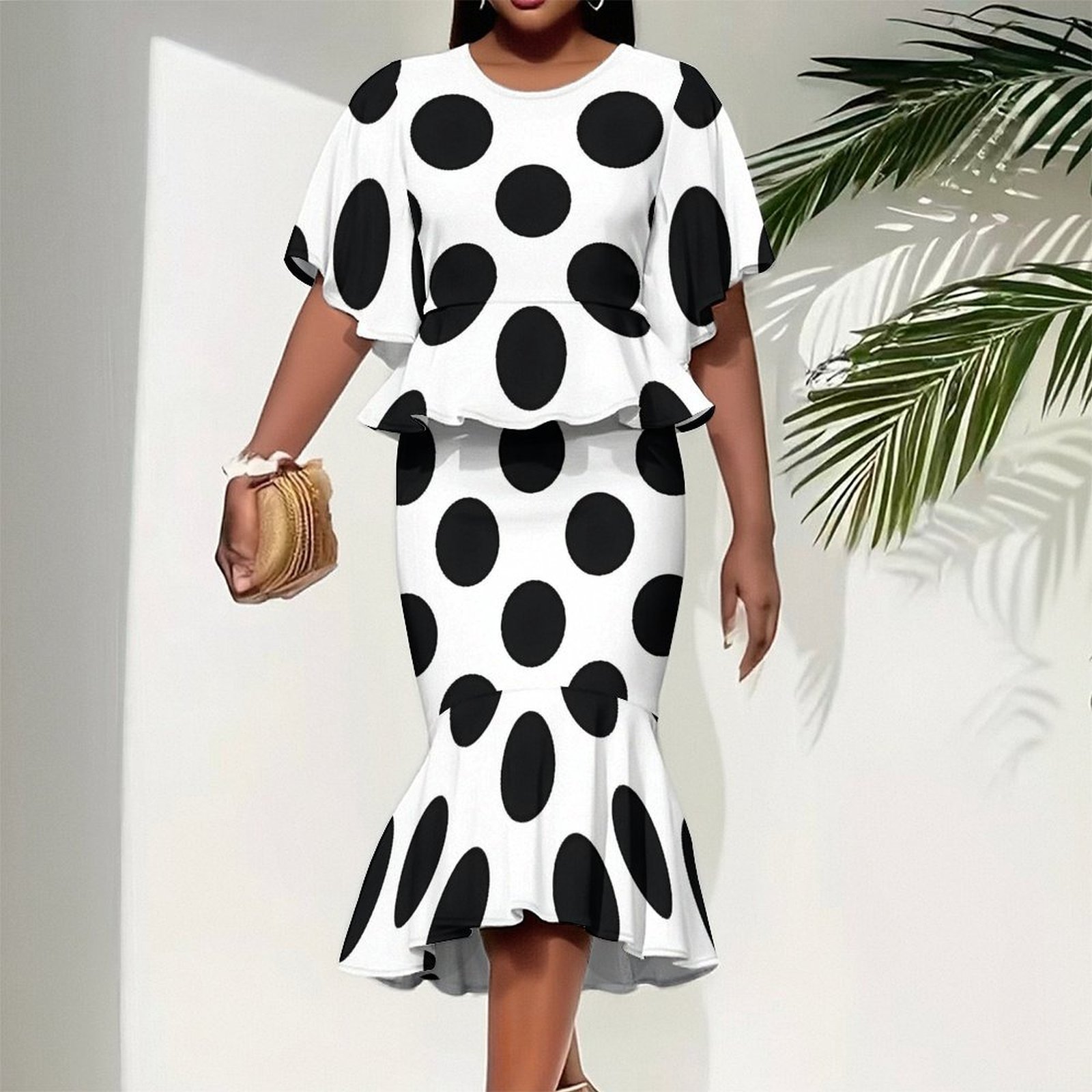 Summer Clothing Vacation - Zomer elegante zeemeerminrok dames feestkleding ronde