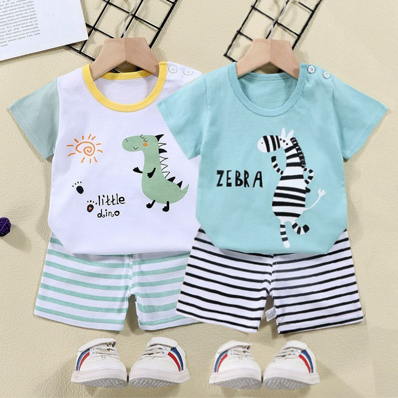 Summer Clothing Baby - Katoen Tees + Shorts 2-delige Trainingspak
