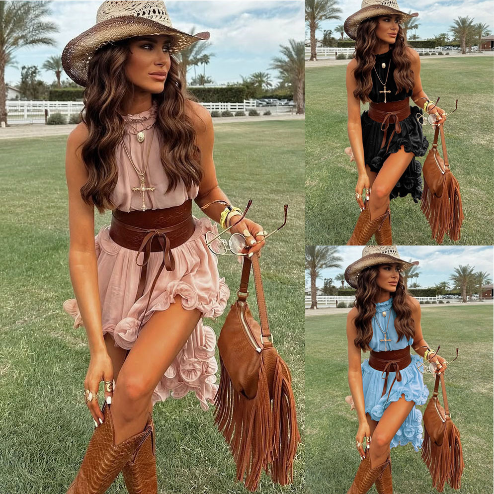Summer Clothing Vacation - Nieuwe zomer chiffon geruite mouwloze top