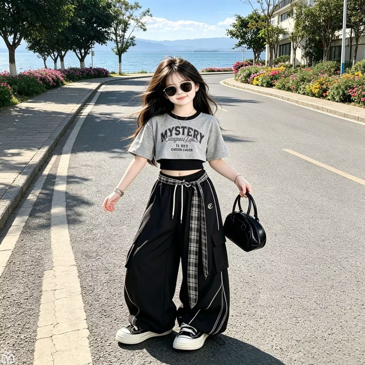 Summer Clothing For Teen Girls - Zomerse chique sportbroekenset voor tienermeisjes, kinder