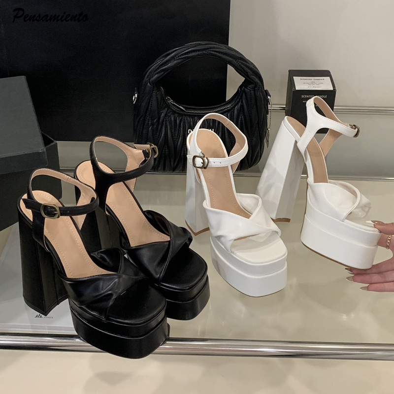 Summer Clothing Elegant - Ster stijl Mode Dubbele Platform Wiggen