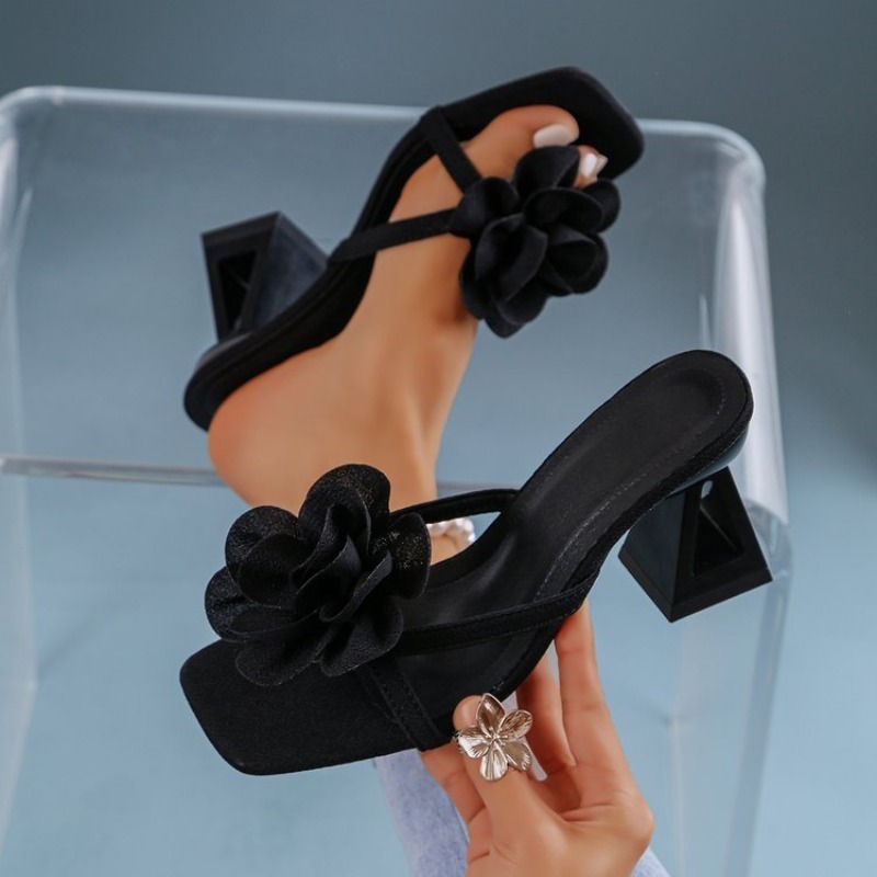 Summer Clothing Modest - Womens 3D Bloem Decor Sandalen Driehoekige