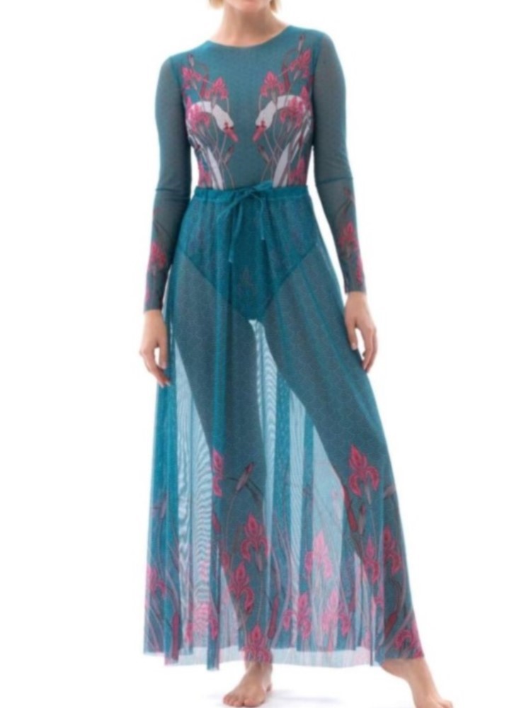 Mesh Retro Bikini Print Mode E - Swim Cover Up Mesh recensie en prijs